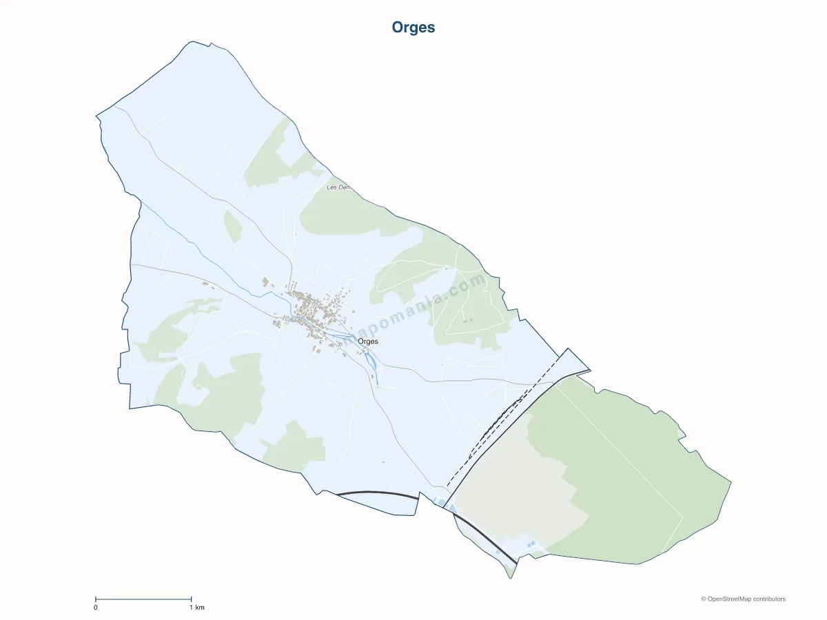 Carte de Orges à personnaliser