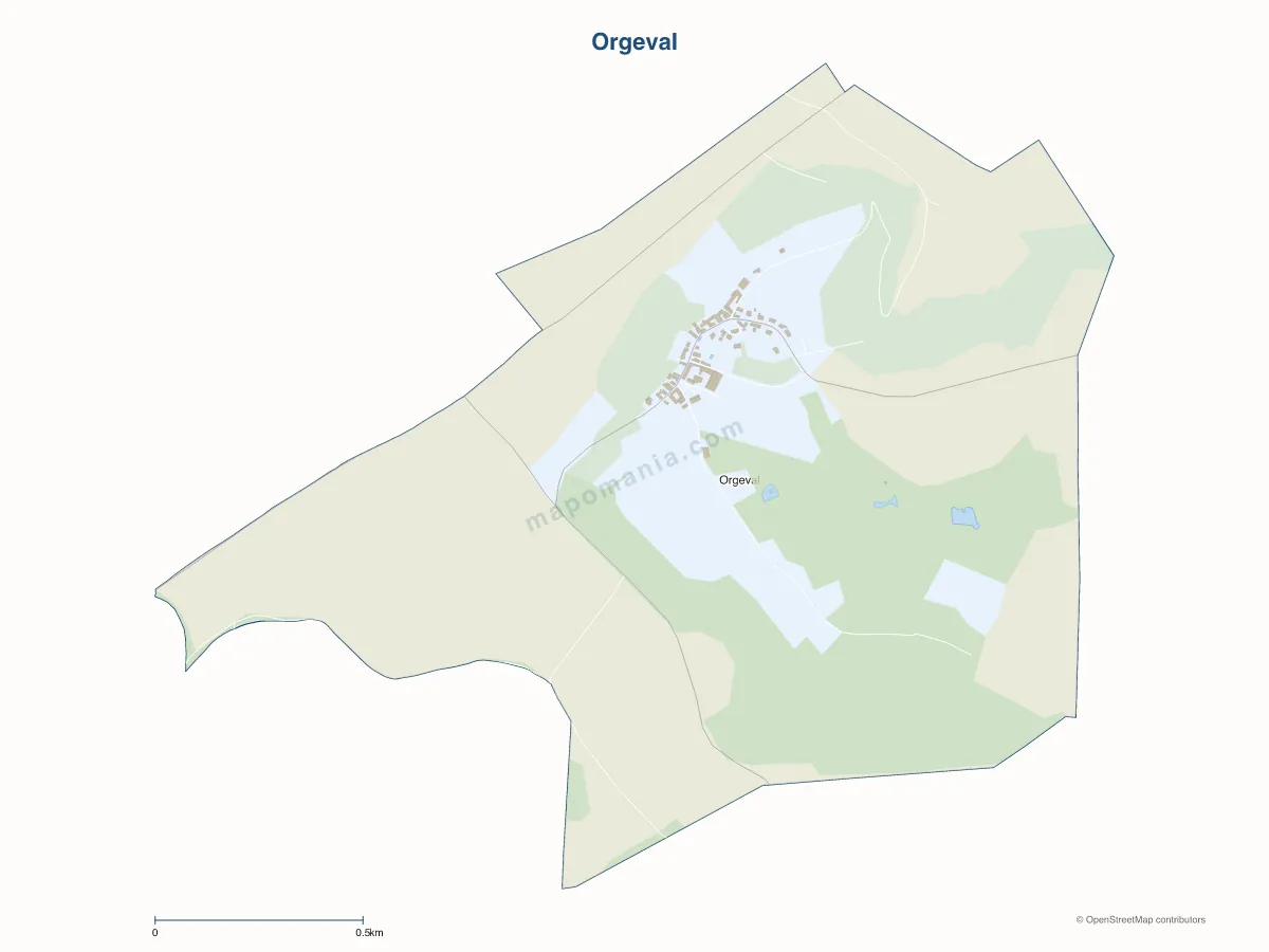 Carte de Orgeval à personnaliser