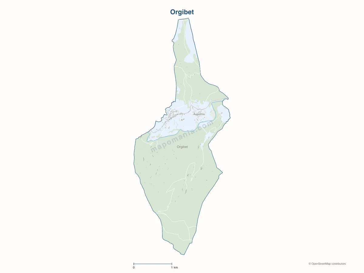 Carte de Orgibet à personnaliser