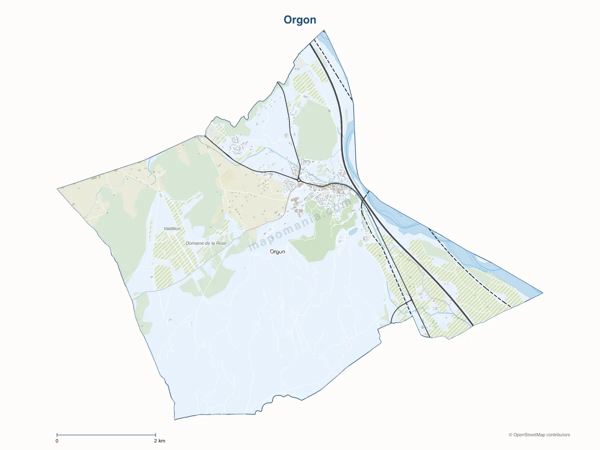 Carte de Orgon à personnaliser