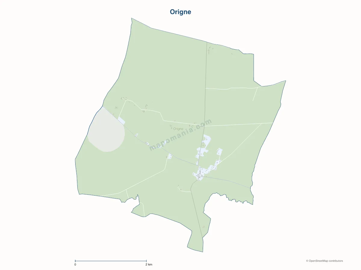 Carte de Origne à personnaliser