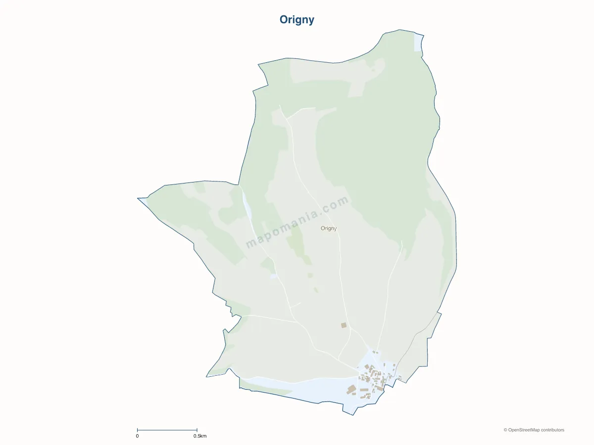 Carte de Origny à personnaliser