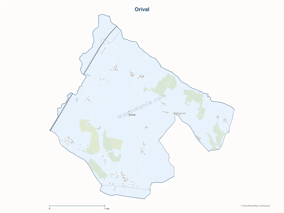 Carte de Orival à personnaliser