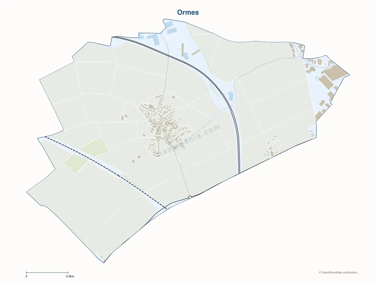 Carte de Ormes à personnaliser