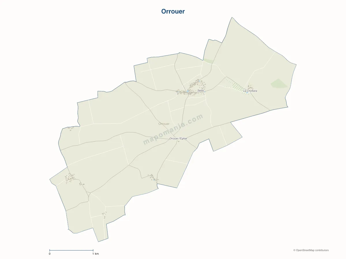 Carte de Orrouer à personnaliser