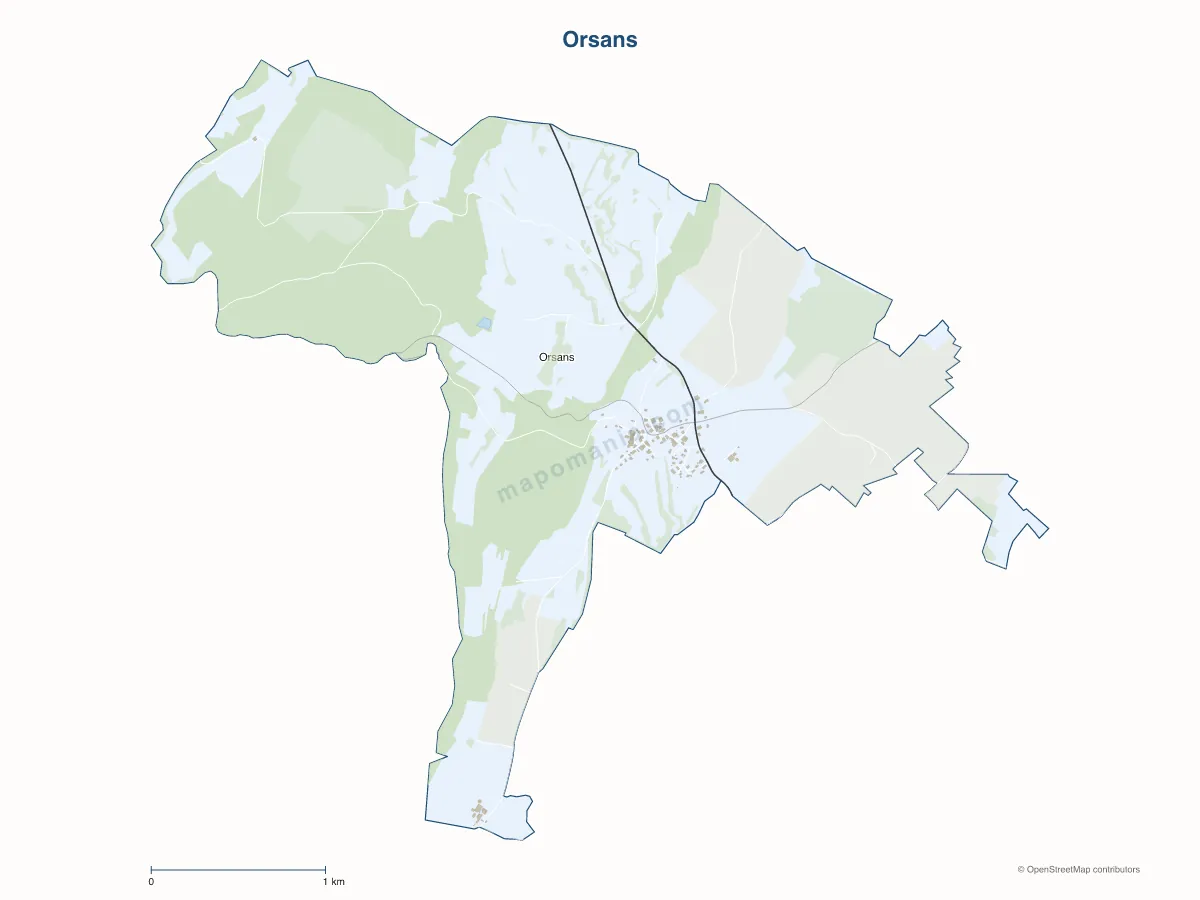 Carte de Orsans à personnaliser