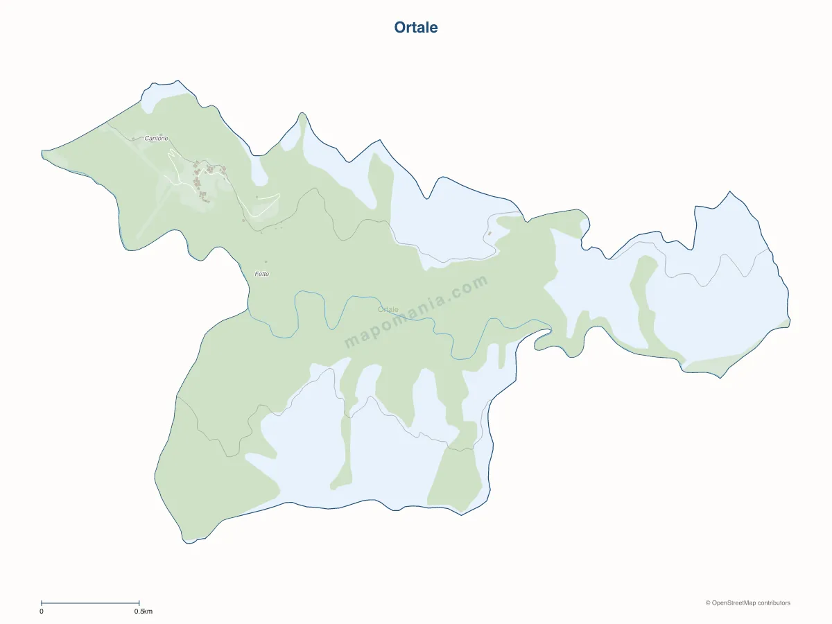 Carte de Ortale à personnaliser