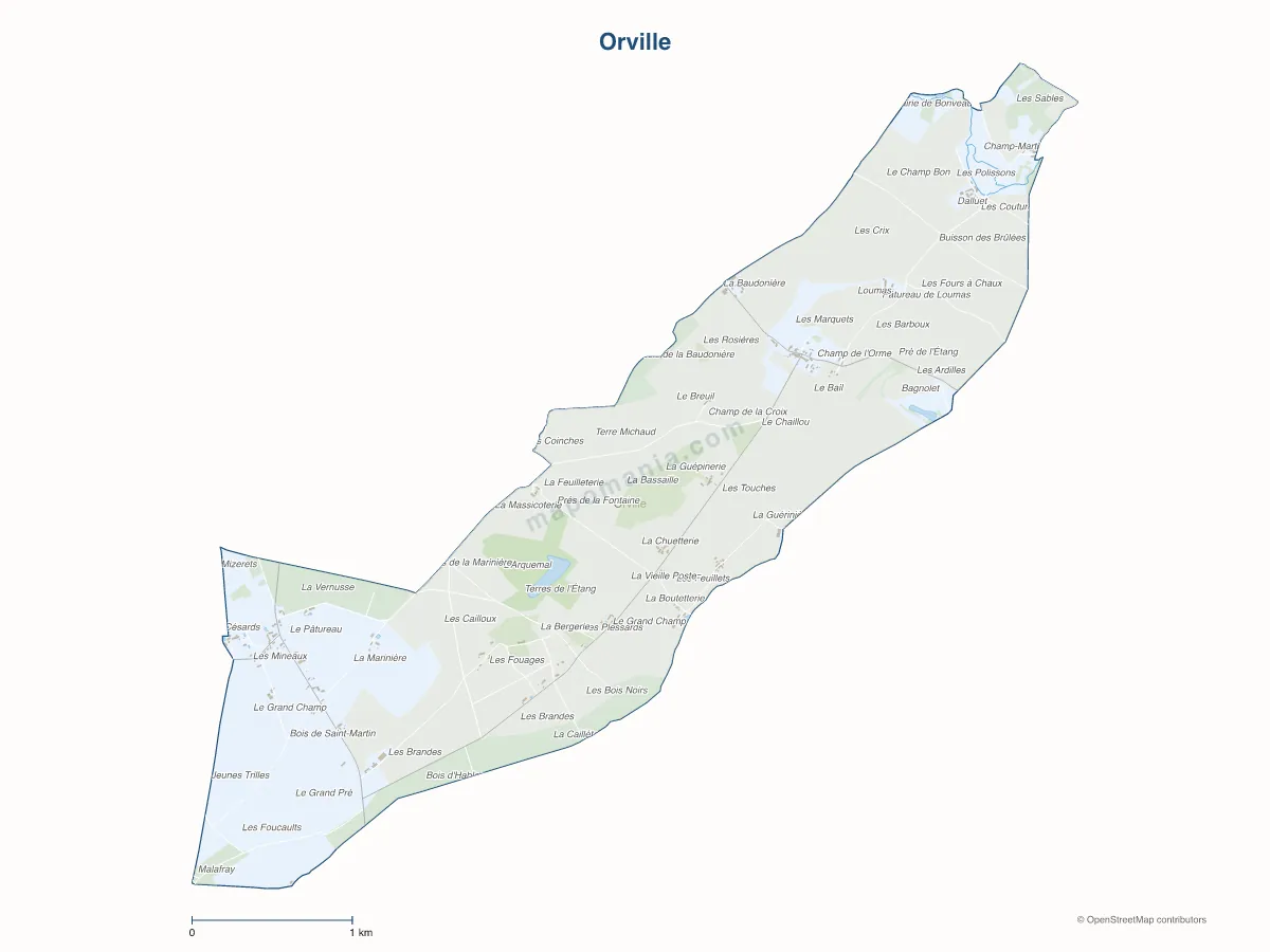 Carte de Orville à personnaliser