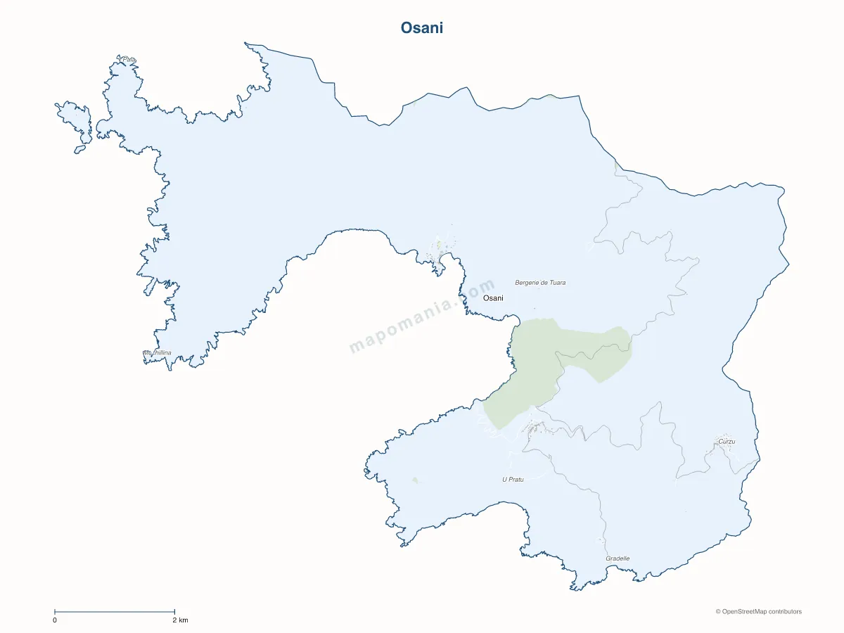 Carte de Osani à personnaliser