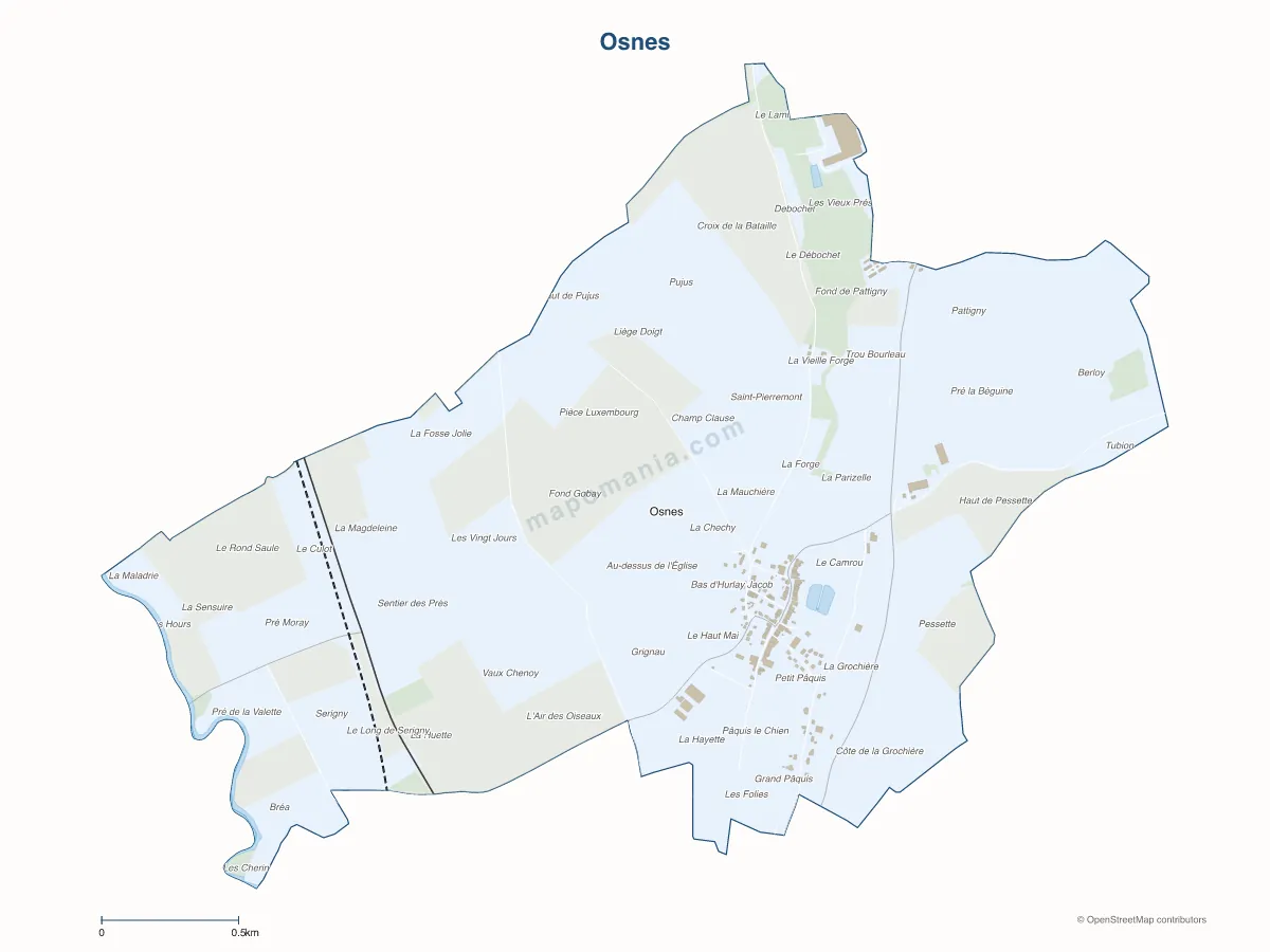 Carte de Osnes à personnaliser