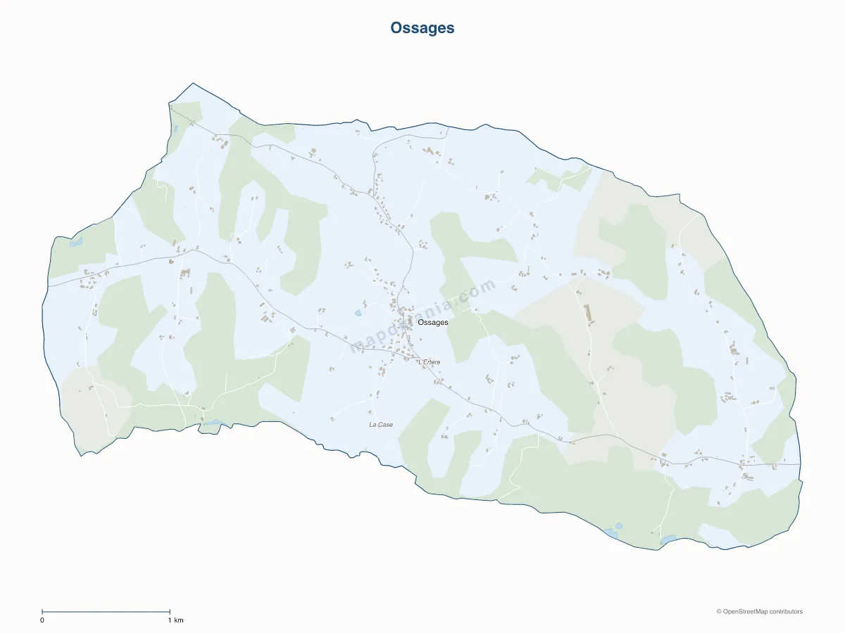 Carte de Ossages à personnaliser