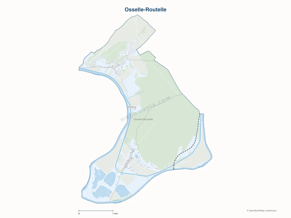 Carte de Osselle-Routelle à personnaliser