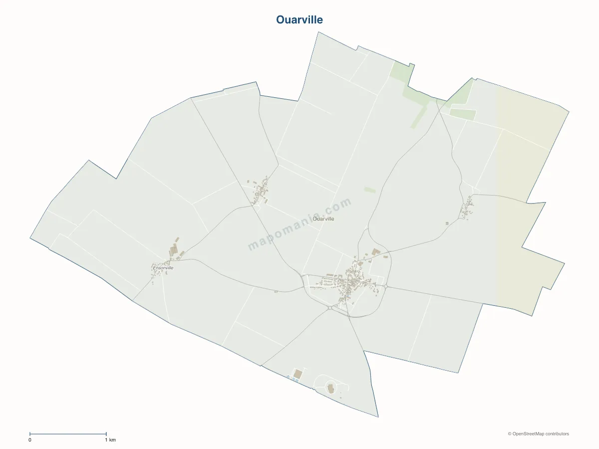 Carte de Ouarville à personnaliser