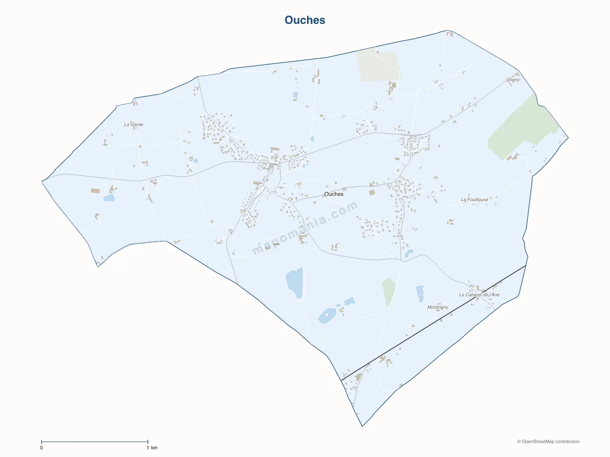 Carte de Ouches à personnaliser