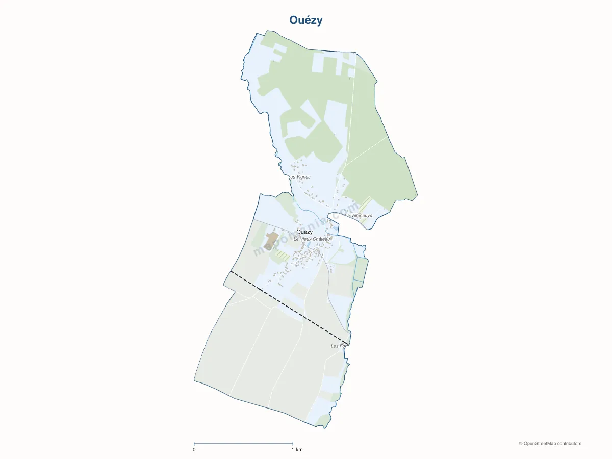 Carte de Ouézy à personnaliser