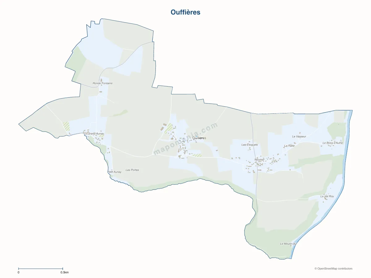 Carte de Ouffières à personnaliser