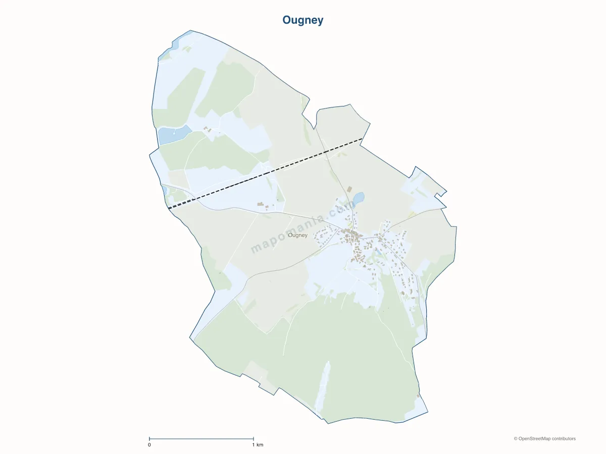 Carte de Ougney à personnaliser
