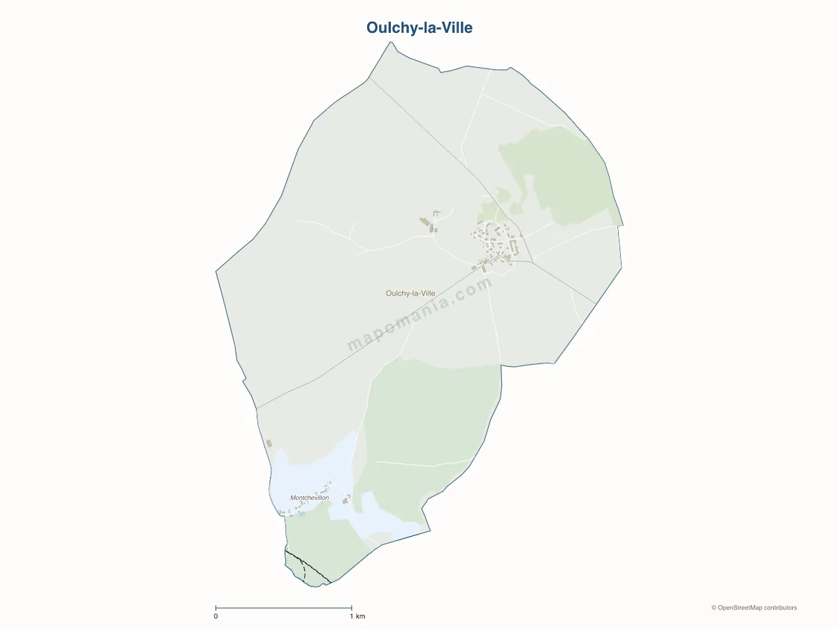 Carte de Oulchy-la-Ville à personnaliser