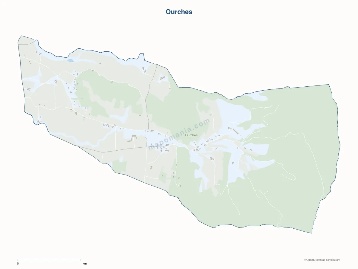 Carte de Ourches à personnaliser