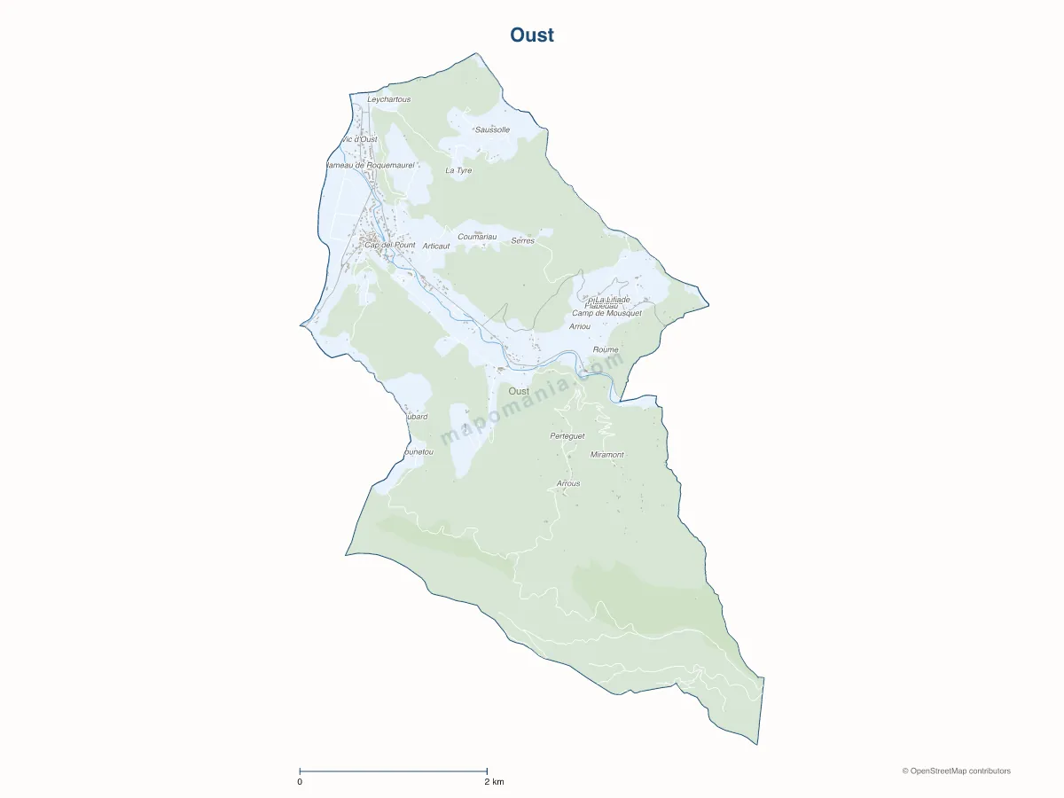 Carte de Oust à personnaliser