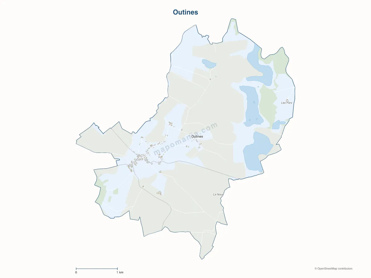 Carte de Outines à personnaliser