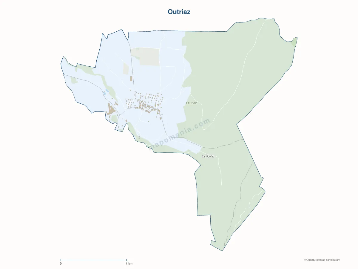 Carte de Outriaz à personnaliser