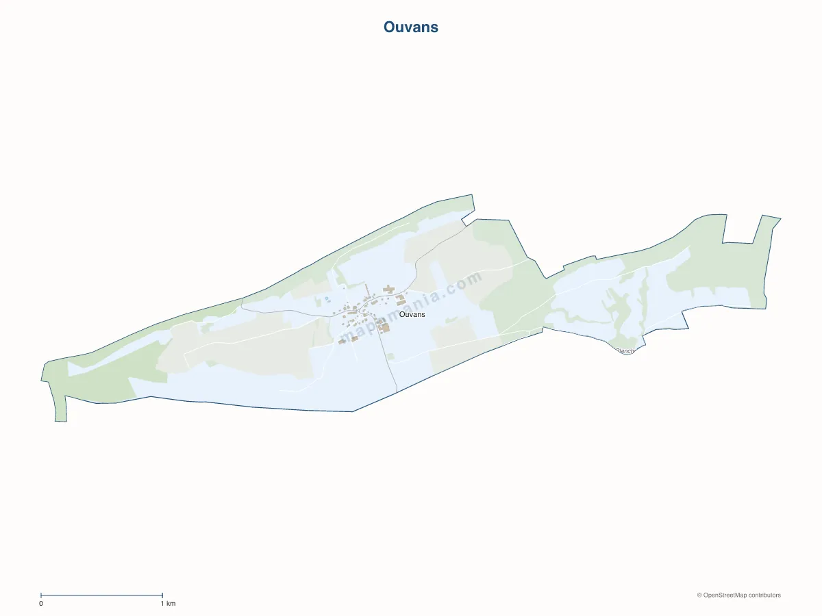 Carte de Ouvans à personnaliser
