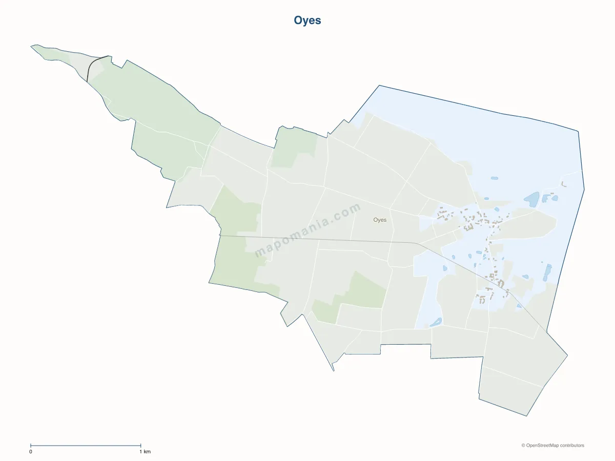 Carte de Oyes à personnaliser