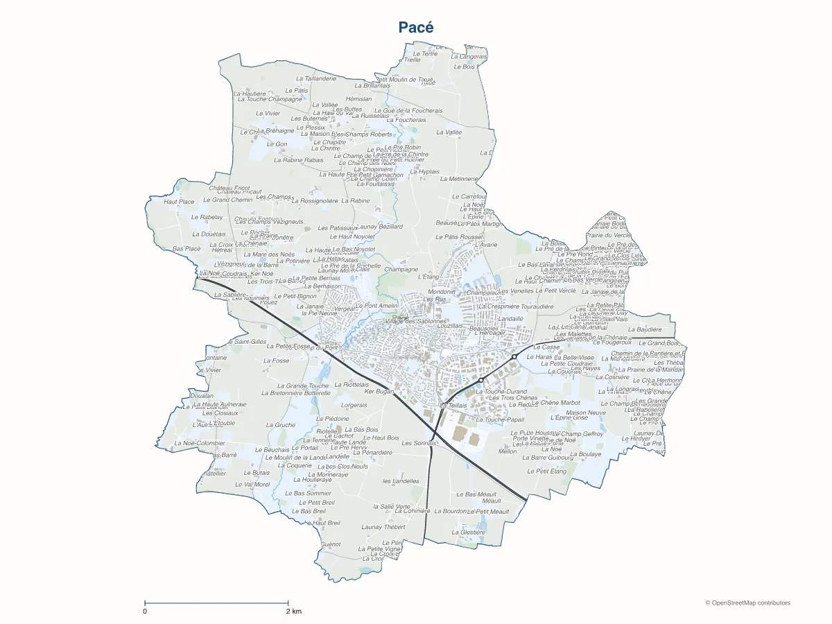 Carte de Pacé à personnaliser