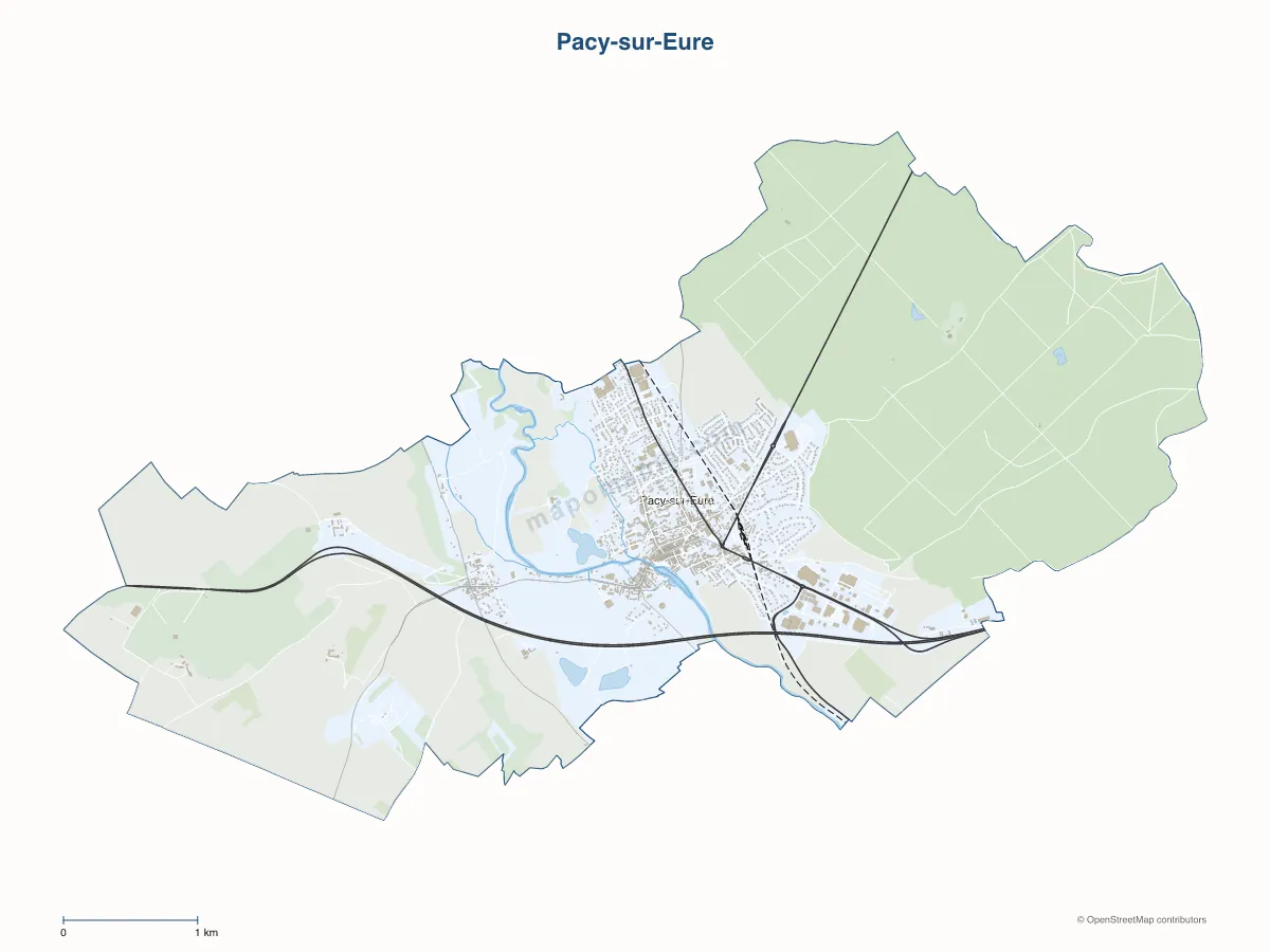 Carte de Pacy-sur-Eure à personnaliser