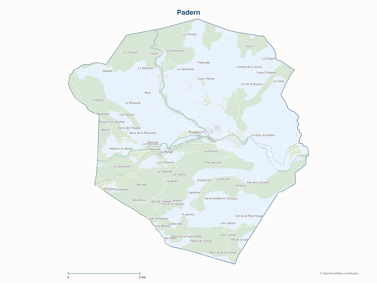 Carte de Padern à personnaliser