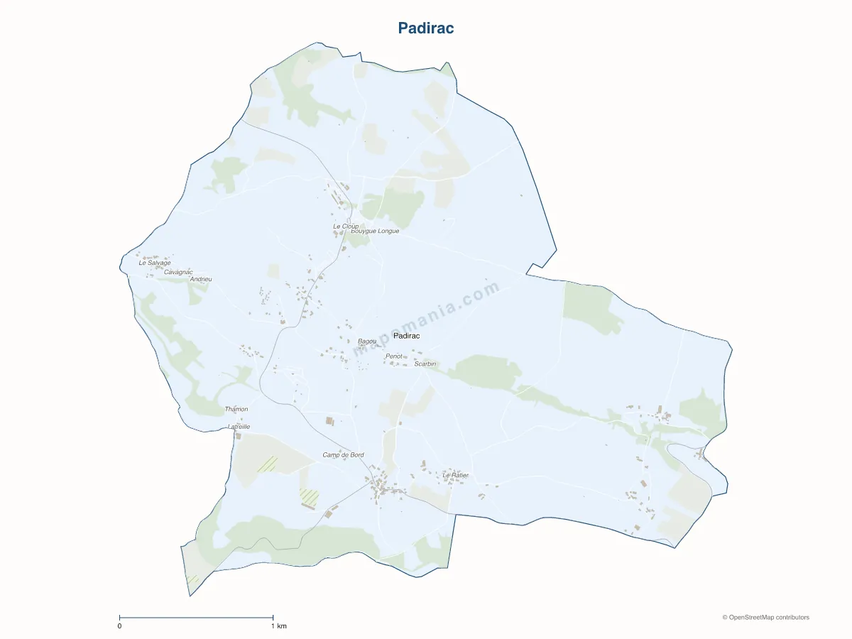 Carte de Padirac à personnaliser