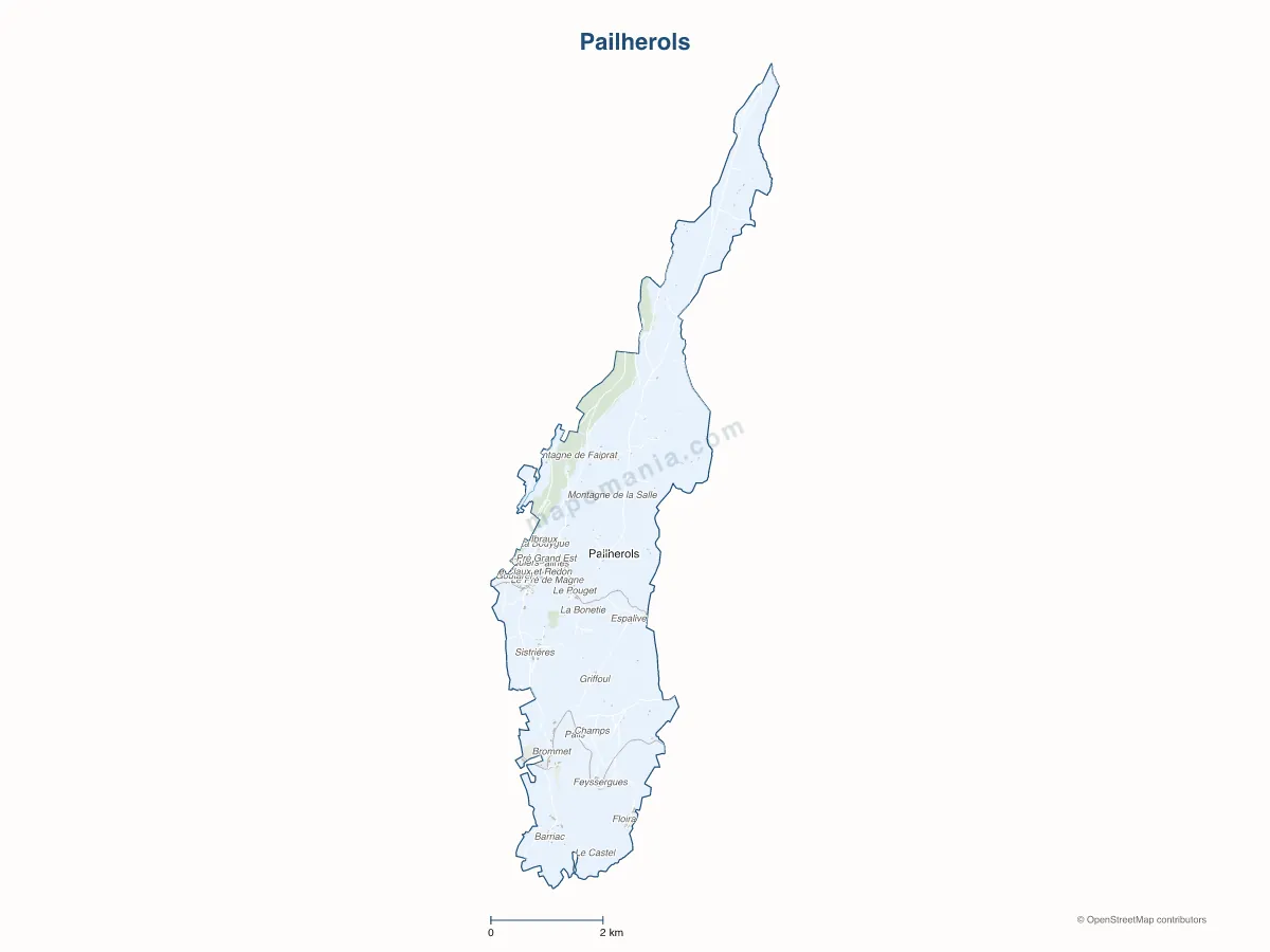 Carte de Pailherols à personnaliser