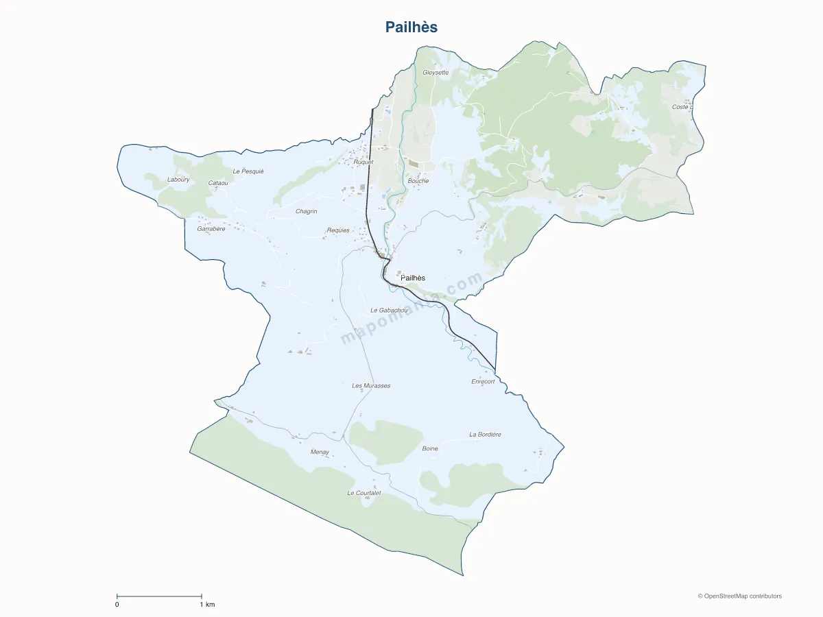 Carte de Pailhès à personnaliser