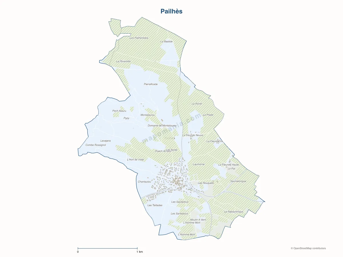 Carte de Pailhès à personnaliser