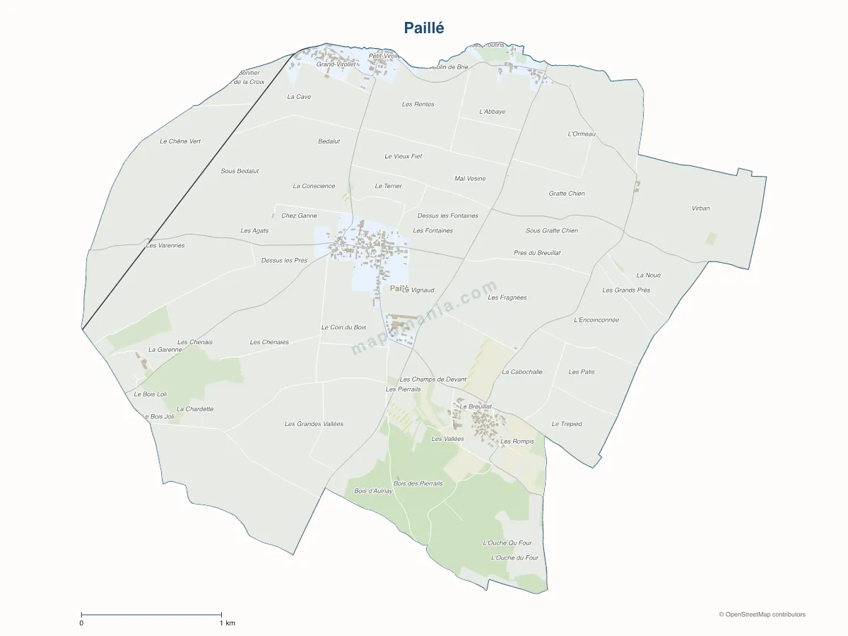 Carte de Paillé à personnaliser