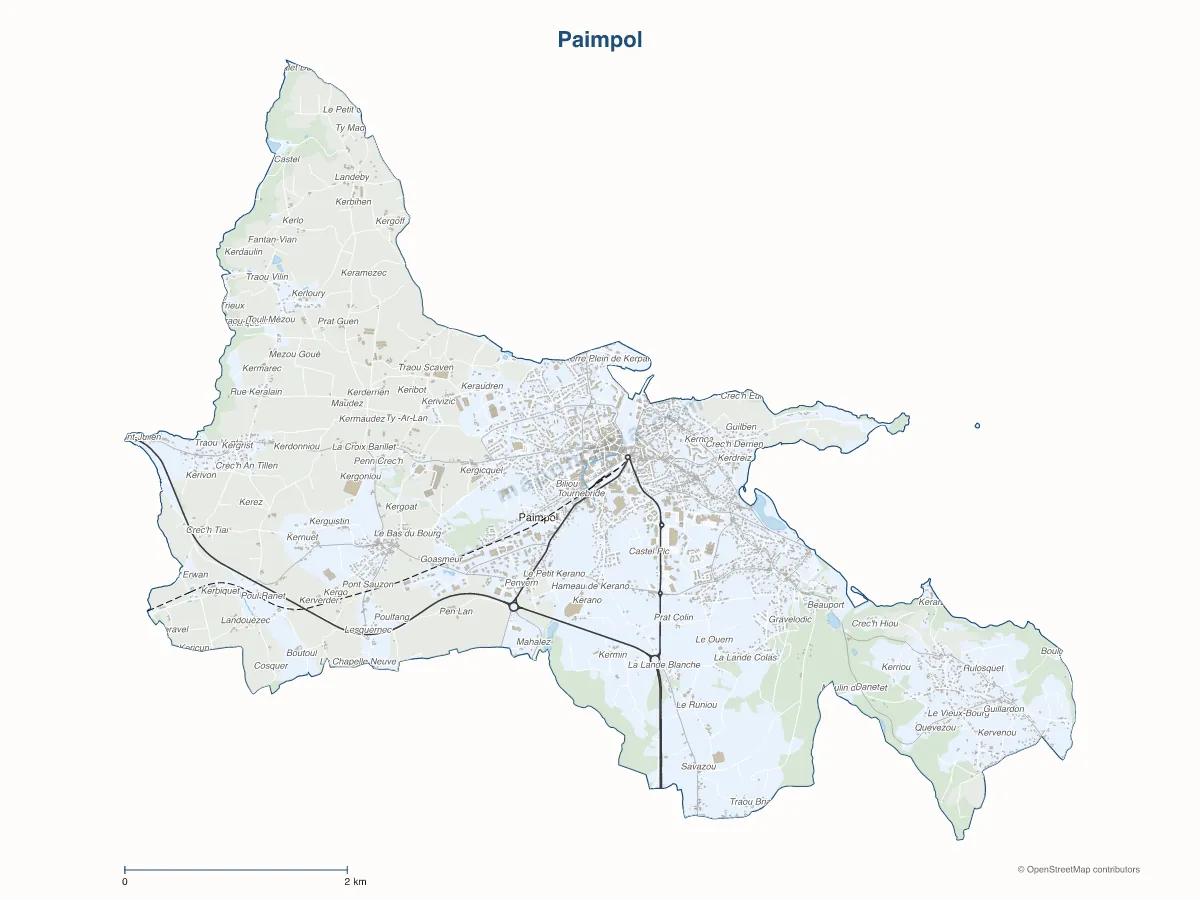 Carte de Paimpol à personnaliser