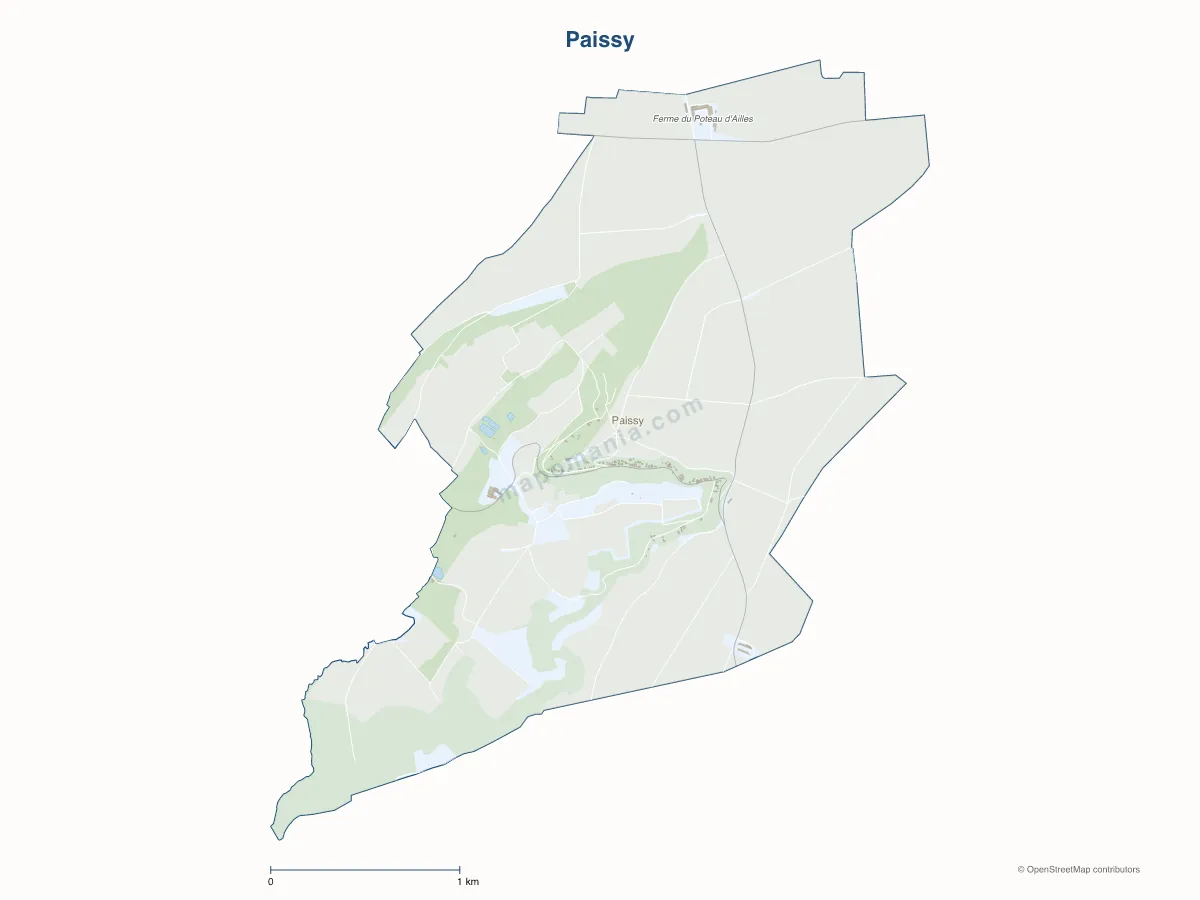 Carte de Paissy à personnaliser