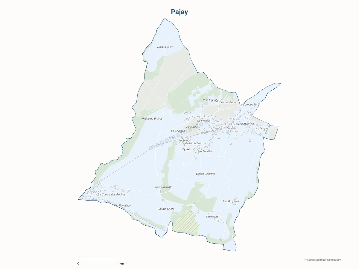 Carte de Pajay à personnaliser