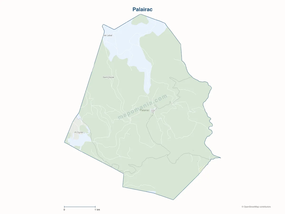 Carte de Palairac à personnaliser
