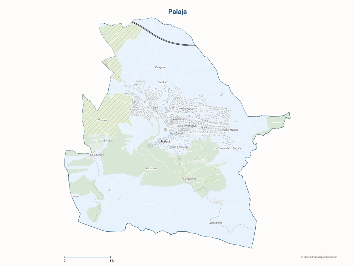 Carte de Palaja à personnaliser
