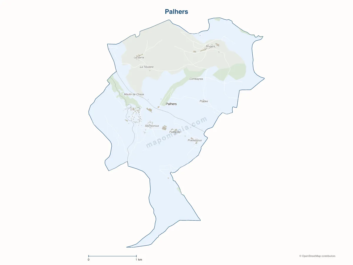 Carte de Palhers à personnaliser