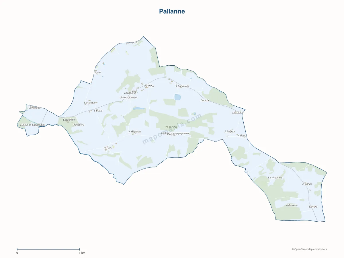 Carte de Pallanne à personnaliser