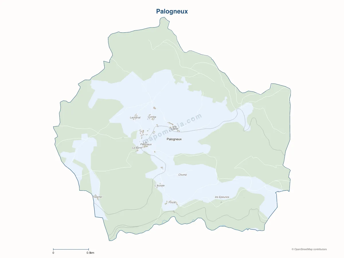 Carte de Palogneux à personnaliser