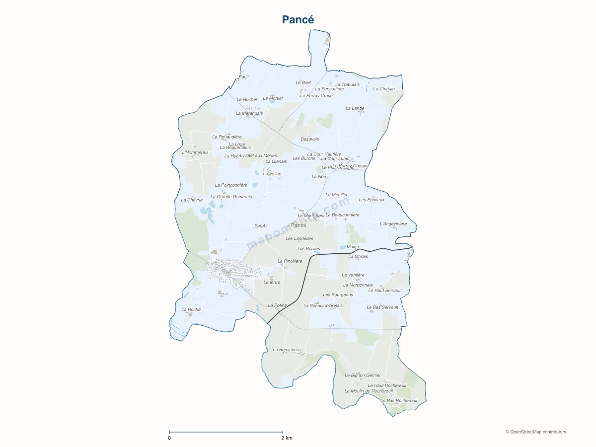 Carte de Pancé à personnaliser
