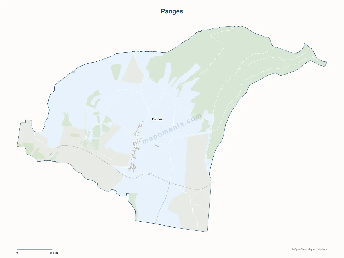 Carte de Panges à personnaliser