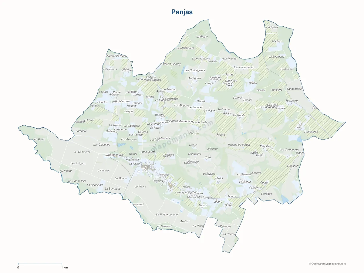Carte de Panjas à personnaliser