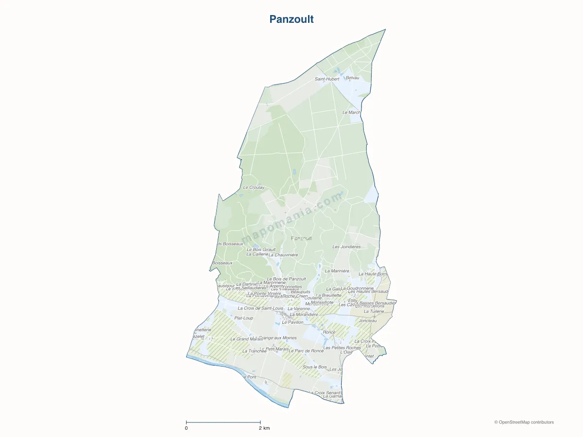 Carte de Panzoult à personnaliser