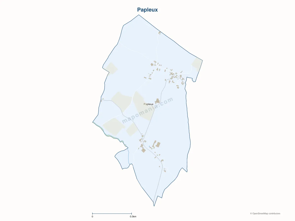 Carte de Papleux à personnaliser