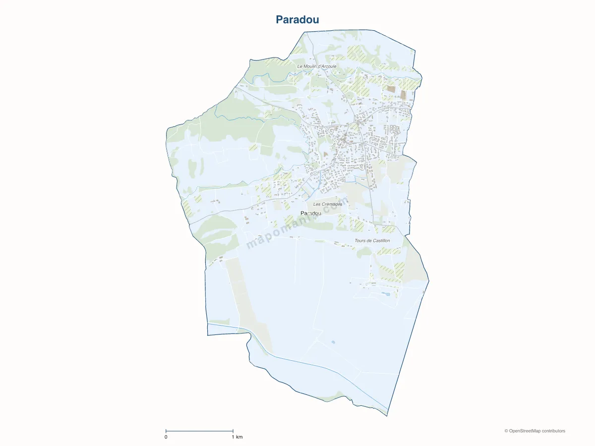 Carte de Paradou à personnaliser